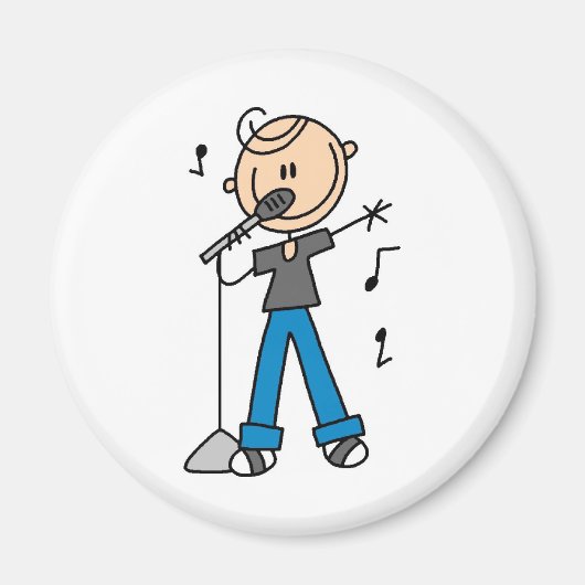 Sängerin auf dem Mikrofon-Magnet Magnet (Vorne)