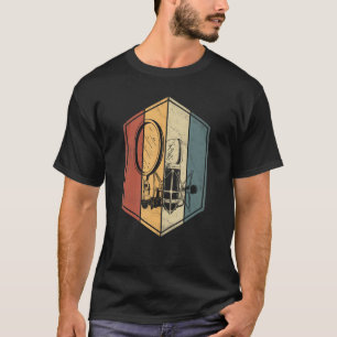 Sängerin gibt Vintages Studio Mikrofon Music Lover T-Shirt