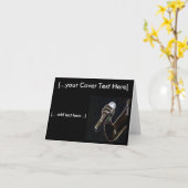 Sängerin mit Mikrofon, Musikkarte Karte (Gelbe Blume)