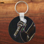 Sängerin mit Mikrofon, Schlüsselanhänger (Vorderseite)