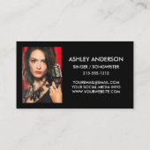 Sängerin Musical 2 Foto Promo Visitenkarte (Rückseite)