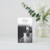 Sängerin Musical Artist Foto Social Media QR Code Visitenkarte (Stehend Vorderseite)