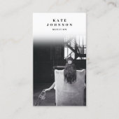 Sängerin Musical Artist Foto Social Media QR Code Visitenkarte (Vorderseite)