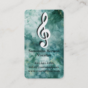 Sängerin Sänger Musikalischer Notenschlüssel Logo Visitenkarte