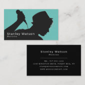 Sängerin Silhouette, Beruflicher Vokalist Visitenkarte (Vorne/Hinten)