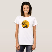 Sängerin Silhouette mit Vögeln T-Shirt (Vorne ganz)