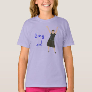 Sängerin, Sing On, Karaoke Tshirts für Mädchen