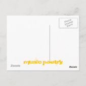Sängerin Songwriter Music Poetry Postkarte (Rückseite)