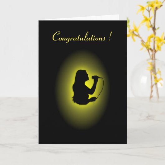 Sängerin Spot Karte (Gelbe Blume)