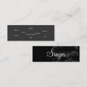 Sängerin Vintag Schlicht Grau Notizen Mini Visitenkarte (Vorne/Hinten)