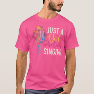 Sängerin Vintages Mikrofon Singing Girl Choir Oper T-Shirt