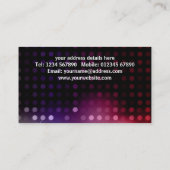 Sängerin-Visitenkarte Visitenkarte (Rückseite)