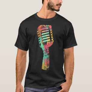 Sängerin Vocalist Men Women Colorful Studio Microp T-Shirt