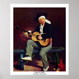 Sängerin von Manet Edouard Poster