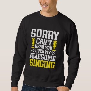 Sängermikrofon-Musiknoten Musiker Singstimme Sweatshirt