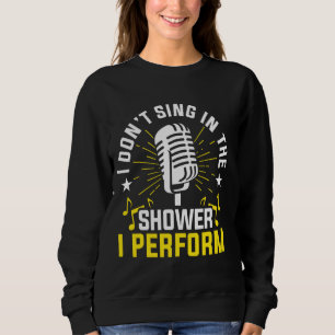Sängermikrofon-Musiknoten Musiker Singstimme Sweatshirt