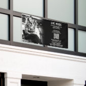 Sängermusiker Foto Black & White Werbung Banner (Äußeres Gebäude)