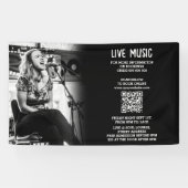 Sängermusiker Foto Black & White Werbung Banner (Horizontal)