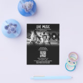 Sängermusiker Foto Black & White Werbung Flyer (Einzeln)