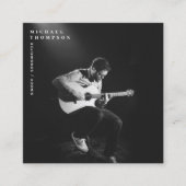 Sängermusiker Foto Performer QR-Code Quadratische Visitenkarte (Vorderseite)