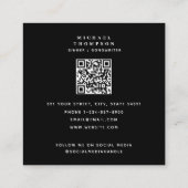 Sängermusiker Foto Performer QR-Code Quadratische Visitenkarte (Rückseite)