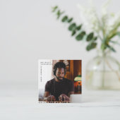 Sängermusiker Foto Performer QR Code Quadratische Visitenkarte (Stehend Vorderseite)