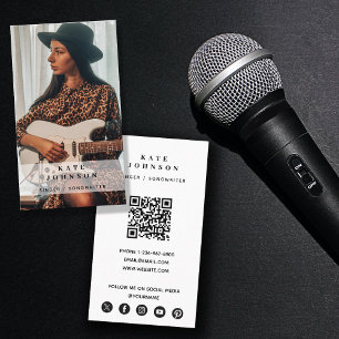 Sängermusiker Foto Social Media QR-Code Visitenkarte