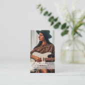 Sängermusiker Foto Social Media QR-Code Visitenkarte (Stehend Vorderseite)