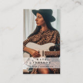 Sängermusiker Foto Social Media QR-Code Visitenkarte (Vorderseite)