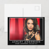 Sängermusiker Foto White Frame Postkarte (Vorne/Hinten)