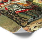 Sängernähmaschine "Die erste Lektion" Vintag Poster (Ecke)