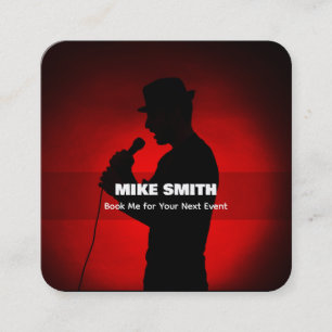 Sängerveranstaltung Quadratische Visitenkarte