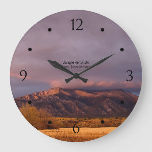 Sangre de Cristo Mountains in Taos, New Mexico Große Wanduhr