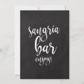 Sangria Bar Affordable Chalkboard Wedding Sign (Vorderseite)