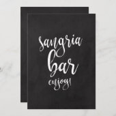 Sangria Bar Affordable Chalkboard Wedding Sign (Vorne/Hinten)