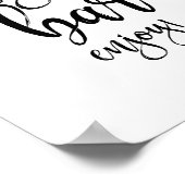 Sangria Bar Black and White 8x10 Wedding Sign Poster (Ecke)