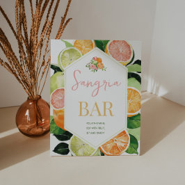 Sangria Bar Brautparty Sign Poster