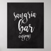 Sangria Bar Chalkboard 8x10 Wedding Sign Poster (Vorne)