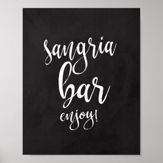 Sangria Bar Chalkboard 8x10 Wedding Sign Poster (Vorne)