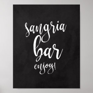 Sangria-Bar-Kreidetafel 8x10 Hochzeitsschild Poster