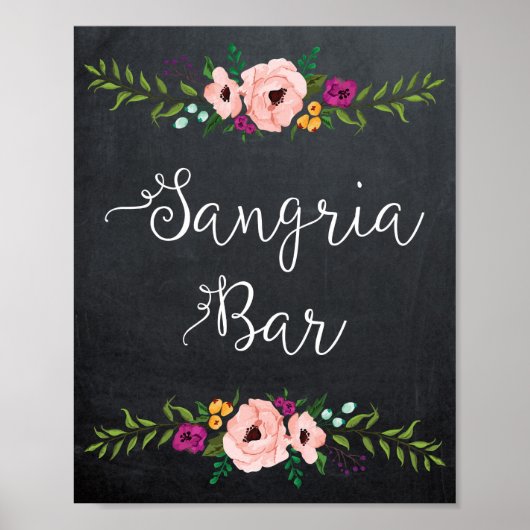 Sangria-Bar-Schild Poster (Vorne)