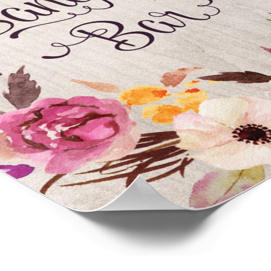 Sangria Bar Schild Rustic Baby Dusche Gastgeschenk (Ecke)