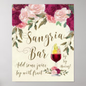 Sangria Bar sign poster (Vorne)