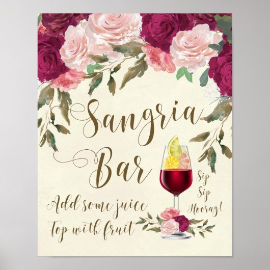 Sangria Bar sign poster (Vorne)
