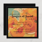 Sangria bei Sunset auf der Deck-Party Einladung (Vorne/Hinten)