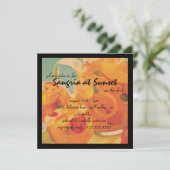 Sangria bei Sunset auf der Deck-Party Einladung (Stehend Vorderseite)