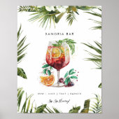 Sangria Cocktail Bar-Symbol Poster (Vorne)