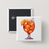 Sangria Cocktail Drink Button (Vorne & Hinten)