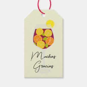 Sangria Cocktail Muchas Gracias Spanien Geschenkanhänger