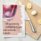 Sangria Cocktail Rezept Geschirrtuch (Viertel Falte)